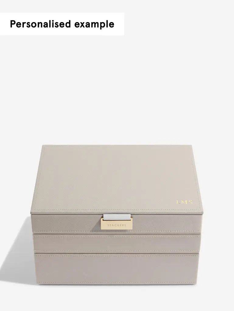 Taupe Classic Jewellery Box Set of 3