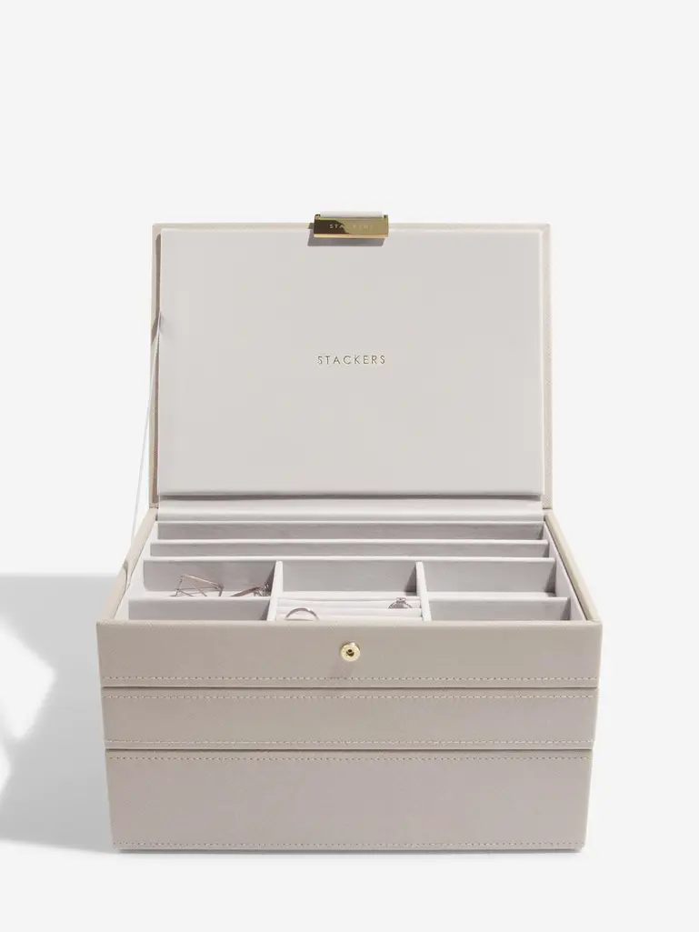 Taupe Classic Jewellery Box Set of 3
