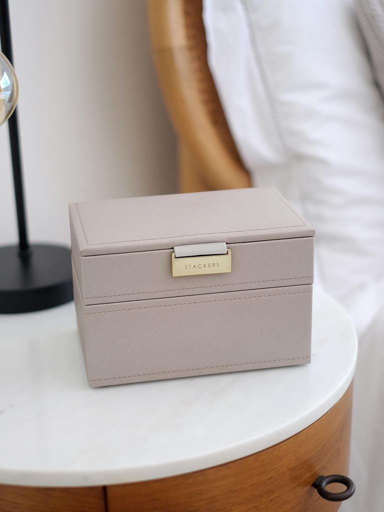 Taupe Mini Jewellery Box Set of 2