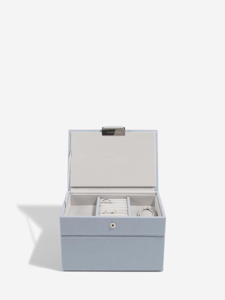Dusky Blue Mini Jewellery Box Set of 2