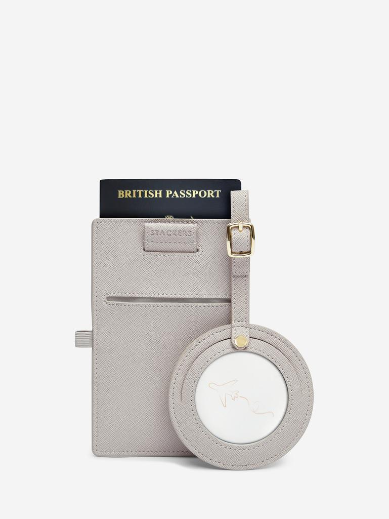 Taupe Passport Sleeve & Luggage Tag
