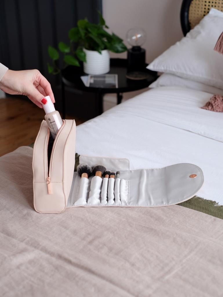 Blush Wrap Around Makeup Bag