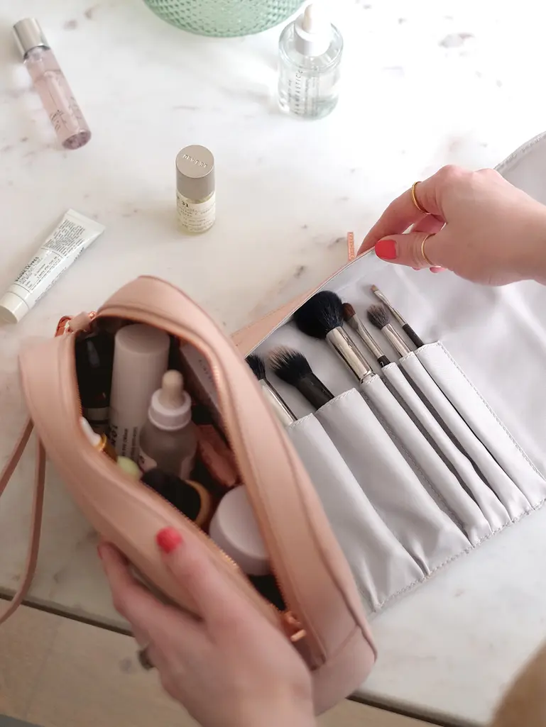 Blush Wrap Around Makeup Bag