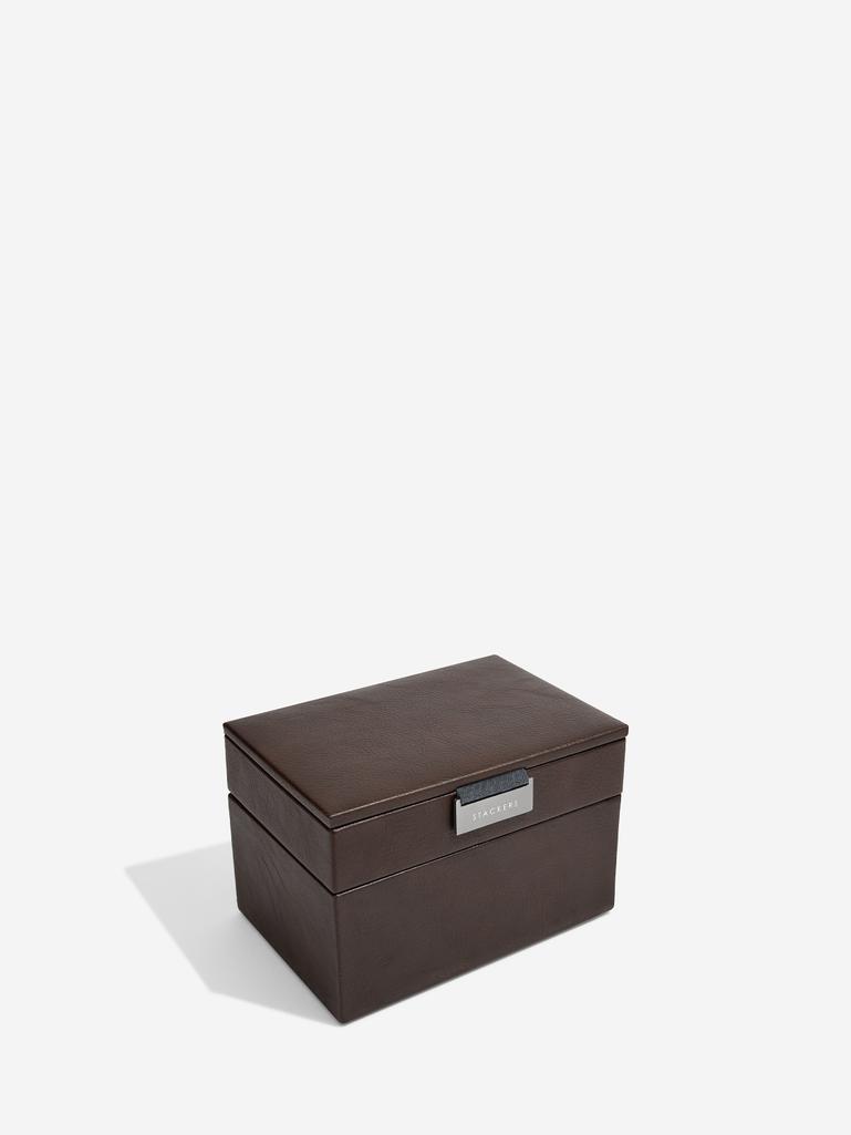 Brown Mini Watch & Cufflink Box