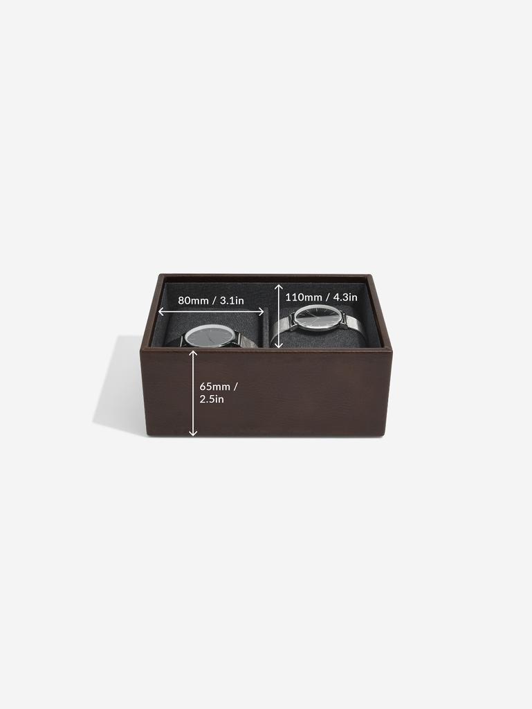 Brown Mini Watch & Cufflink Box