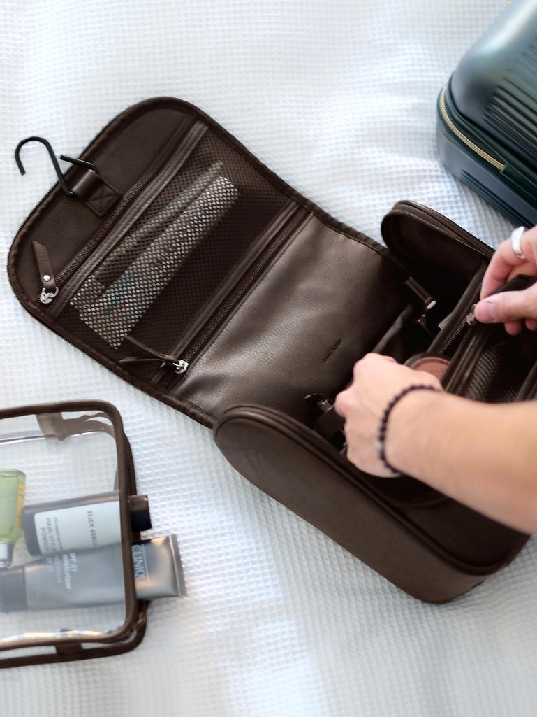 Brown Hanging Washbag