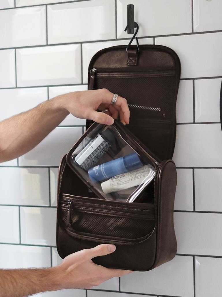 Brown Hanging Washbag