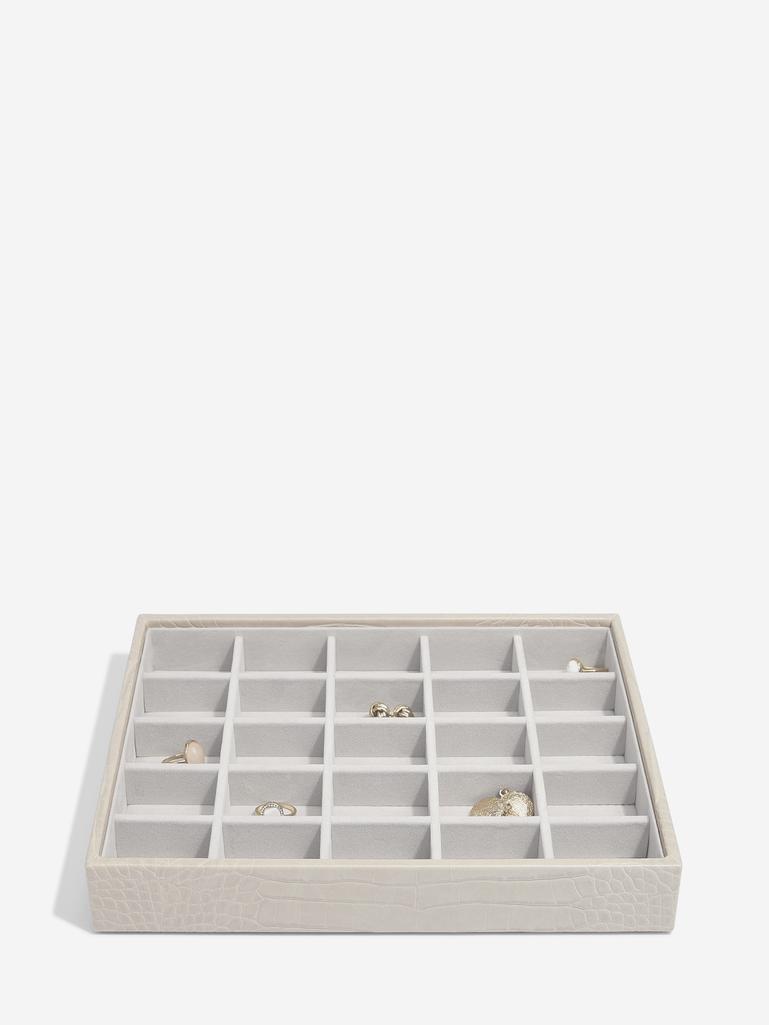 Szkatułka na biżuterię Stackers Croc 25 komorowa classic putty