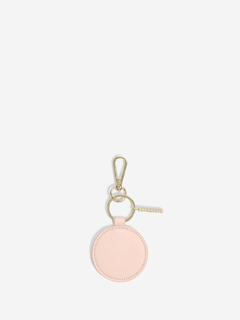 Personalised Blush Round Keyring