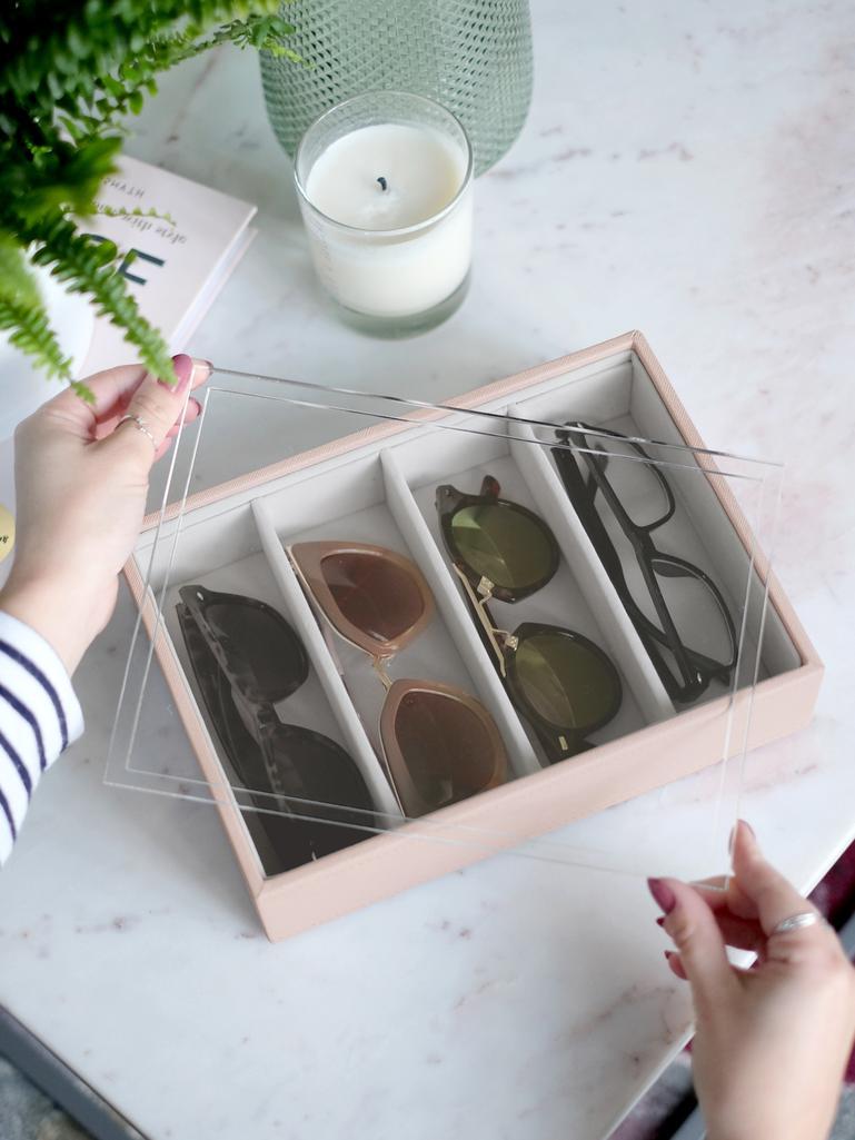 Blush Classic Glasses & Accessory Layer with Display Lid