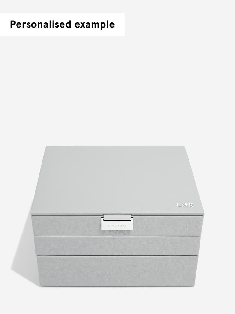 Pebble Grey Classic Jewellery Box