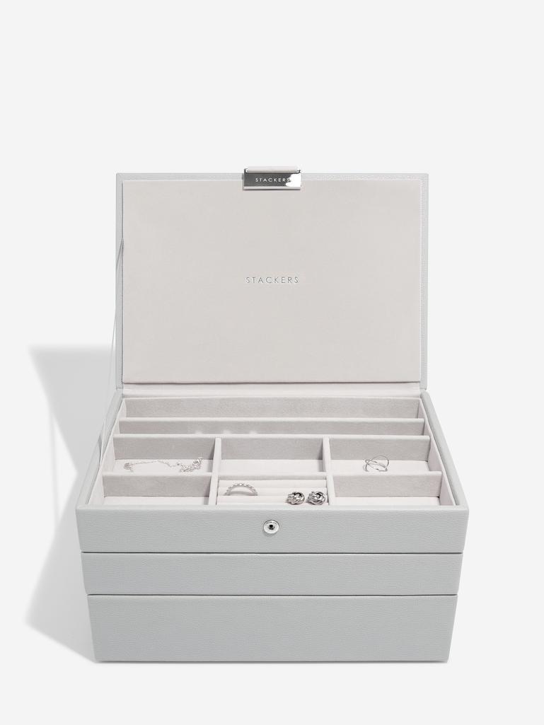 Pebble Grey Classic Jewellery Box