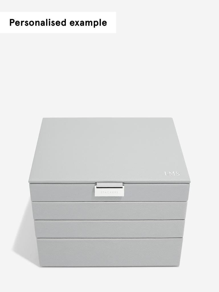 Pebble Grey Classic Jewellery Box Set of 4