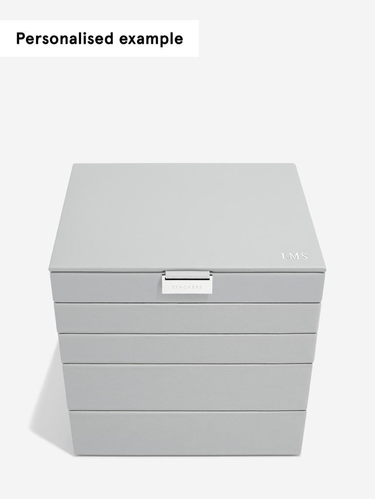 Pebble Grey Classic Jewellery Box Set of 5
