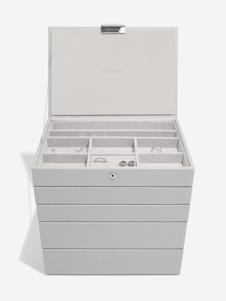 Pebble Grey Classic Jewellery Box Set of 5