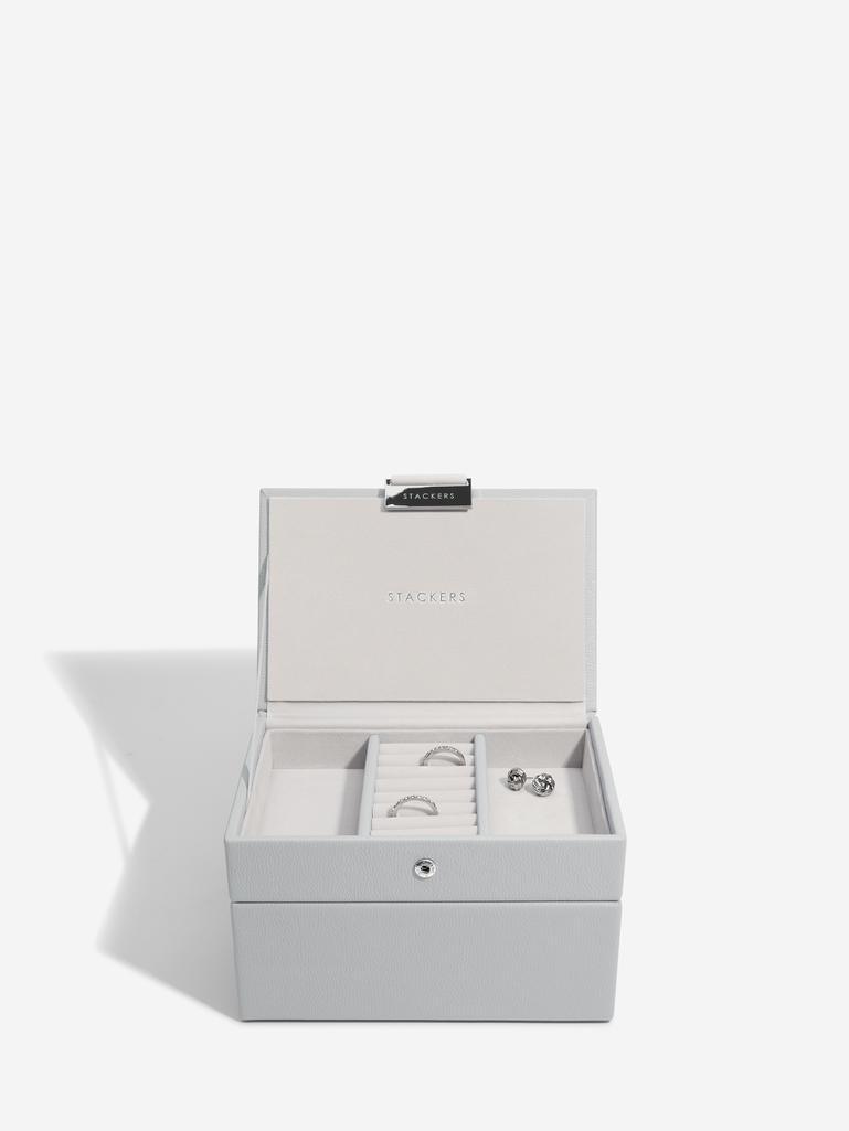 Pebble Grey Mini Jewellery Box Set of 2