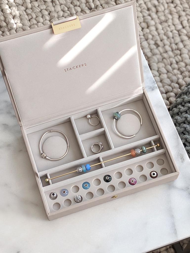 Taupe Classic Bracelet Jewellery Box Lid
