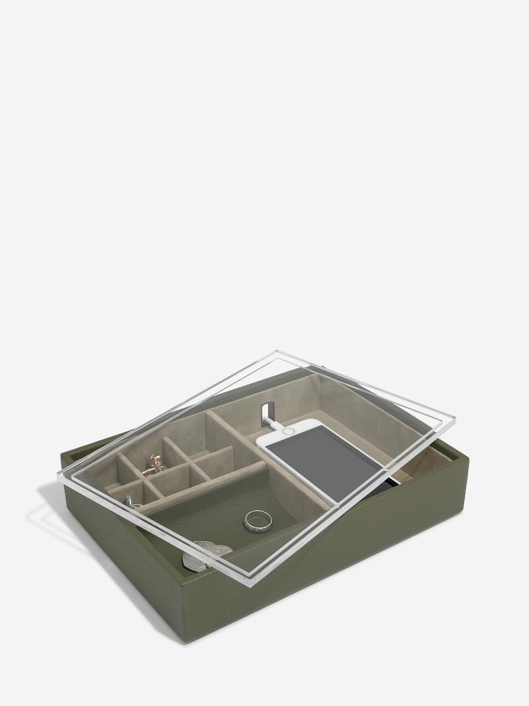 Olive Green Valet & Acrylic Lid