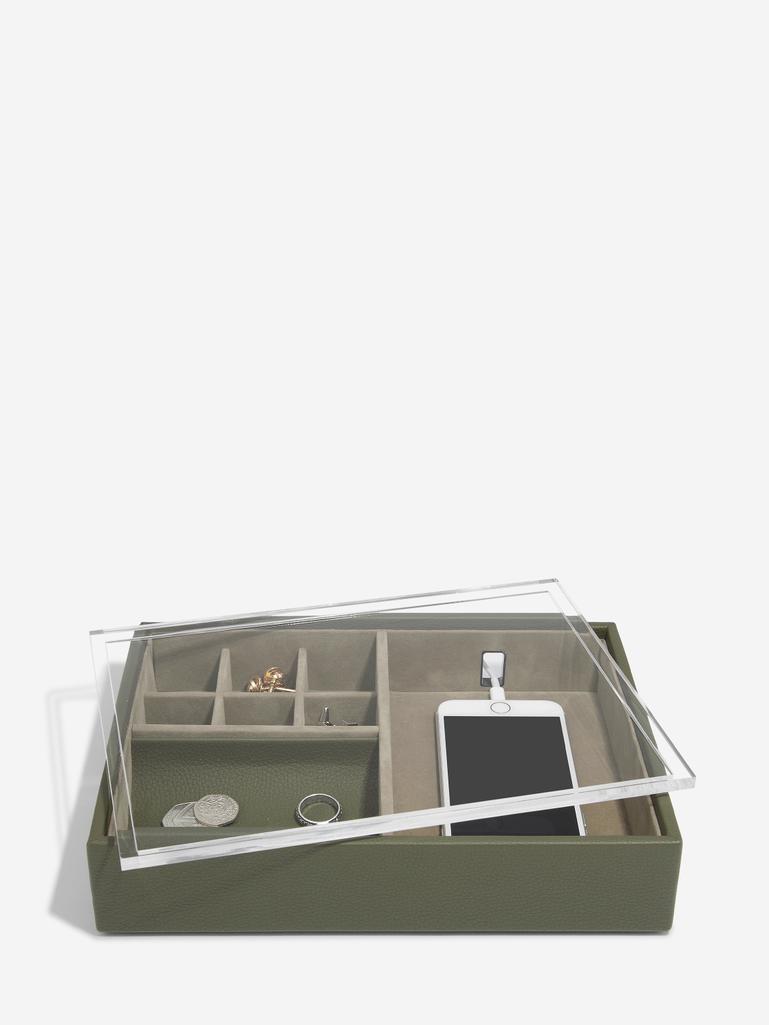 Olive Green Valet & Acrylic Lid