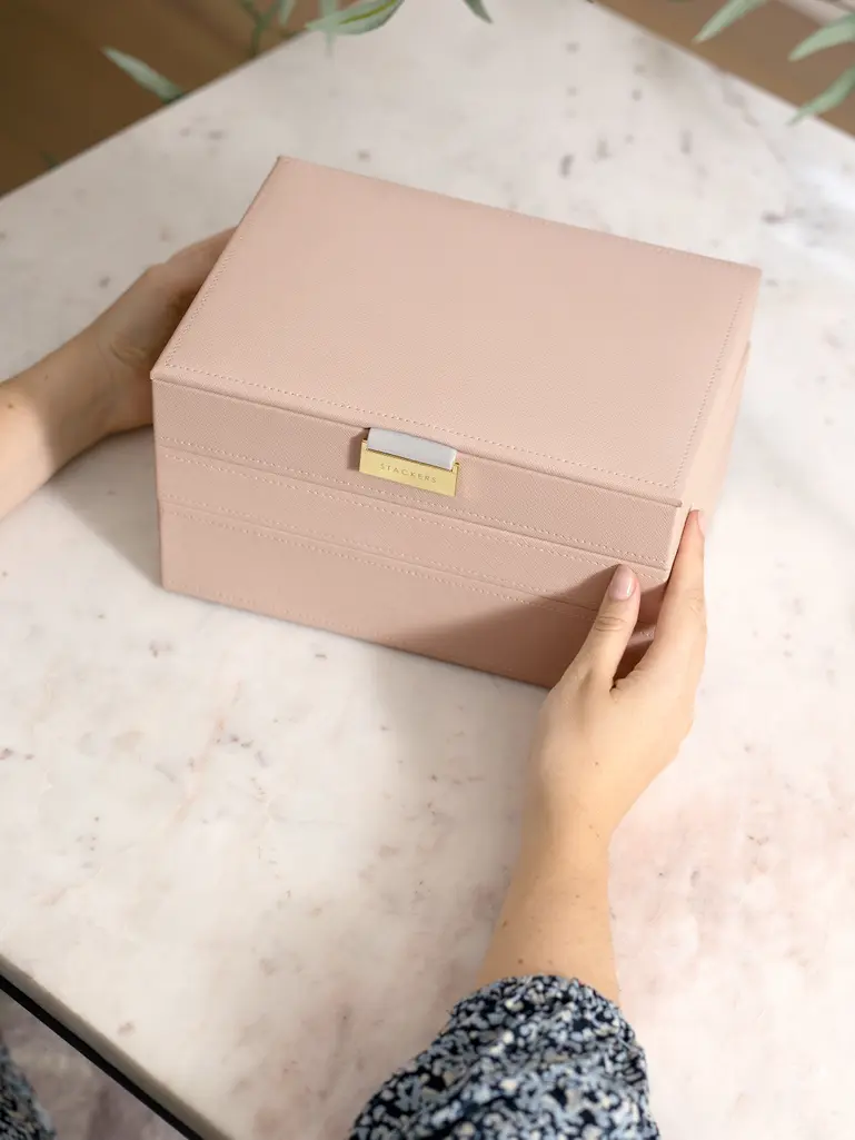 Blush & Champagne Gold Classic Jewellery Box Set of 3