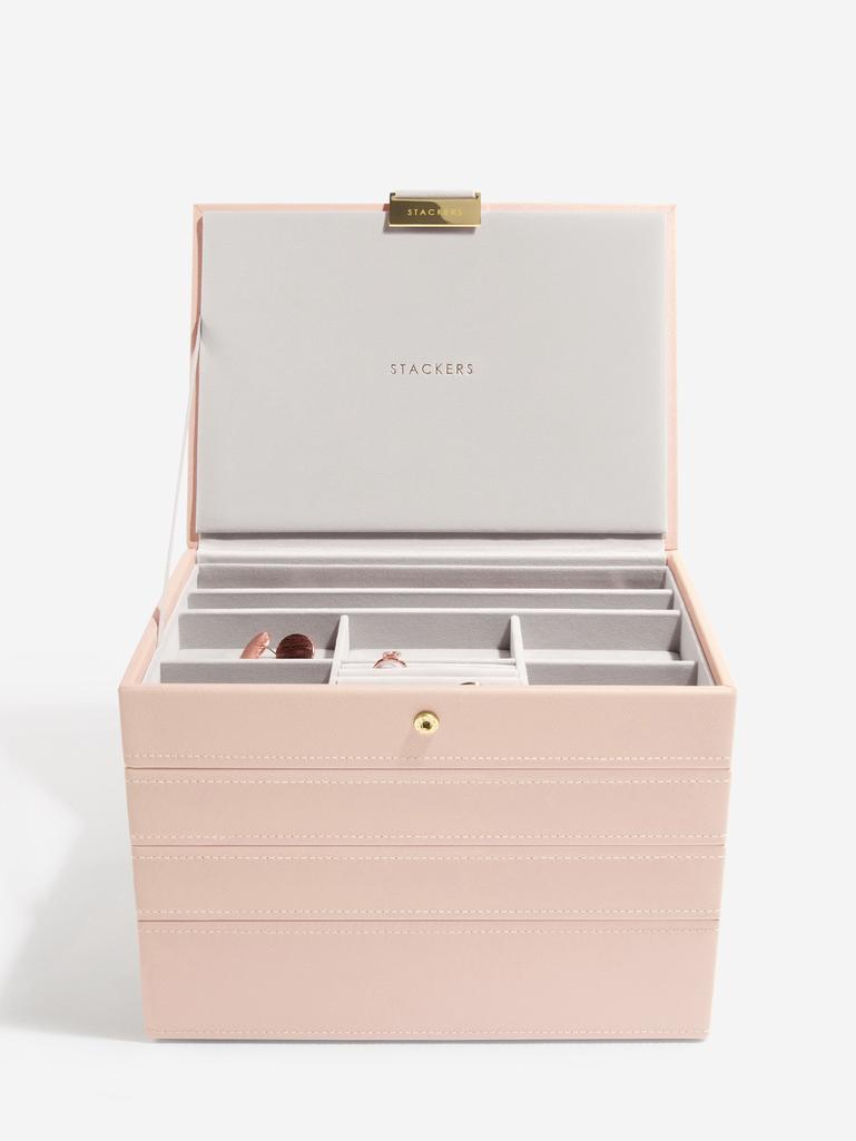 Blush & Champagne Gold Classic Jewellery Box Set of 4
