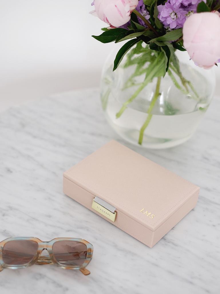Blush Pink & Champ Gold Mini Jewellery Box Lid