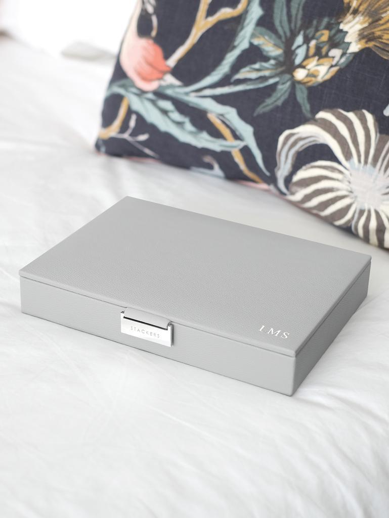 Pebble Grey Classic Bracelet Jewellery Box Lid