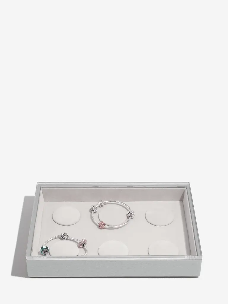 Pebble Grey 6 Charm Bracelet Layer & Display Lid