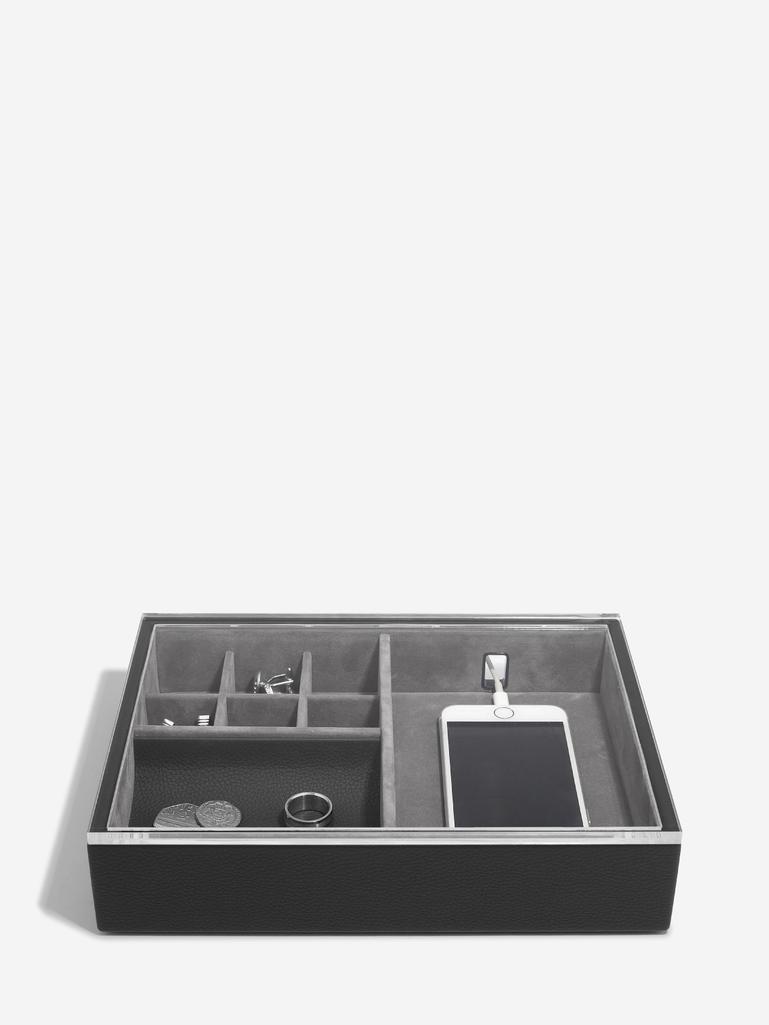 Black Pebble Valet & Acrylic Lid