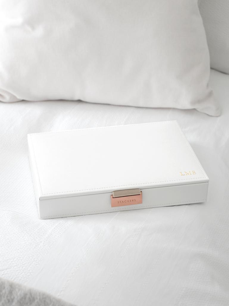 Limited Edition White & Rose Gold Charm Jewellery Box Lid