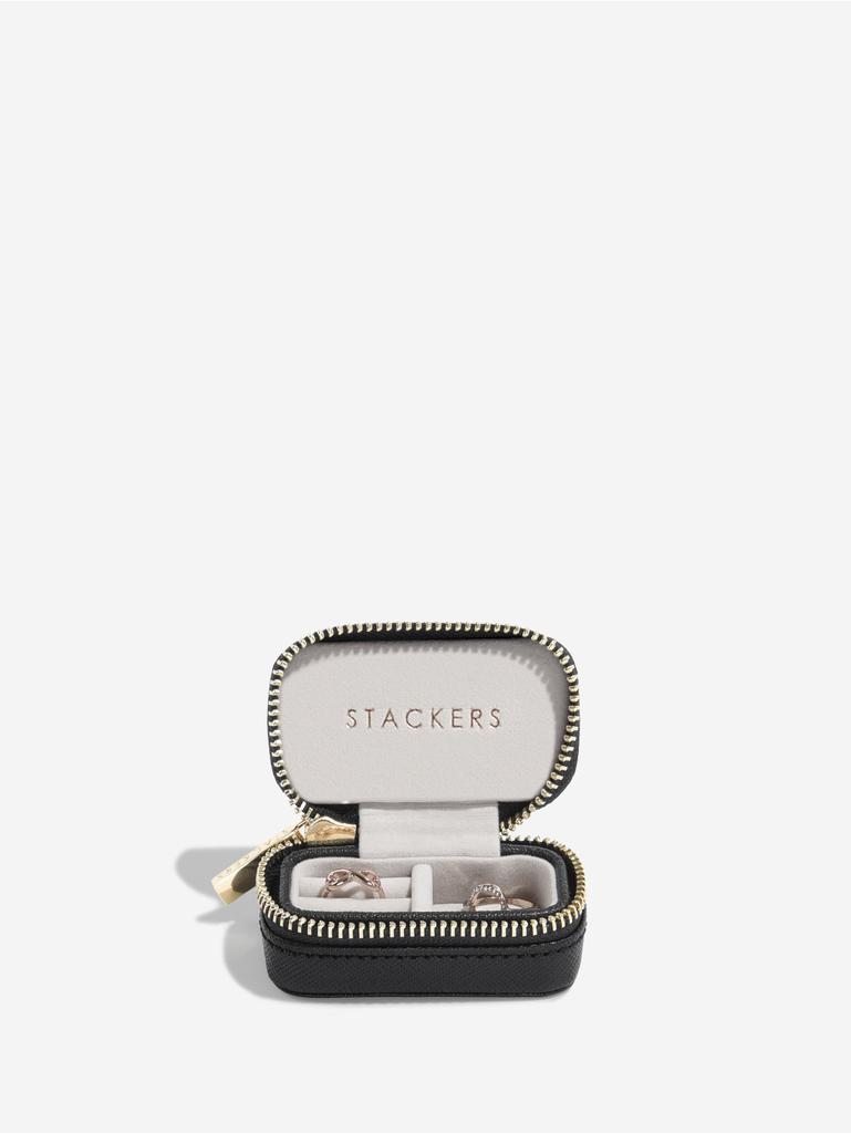Black Petite Zipped Jewellery Box