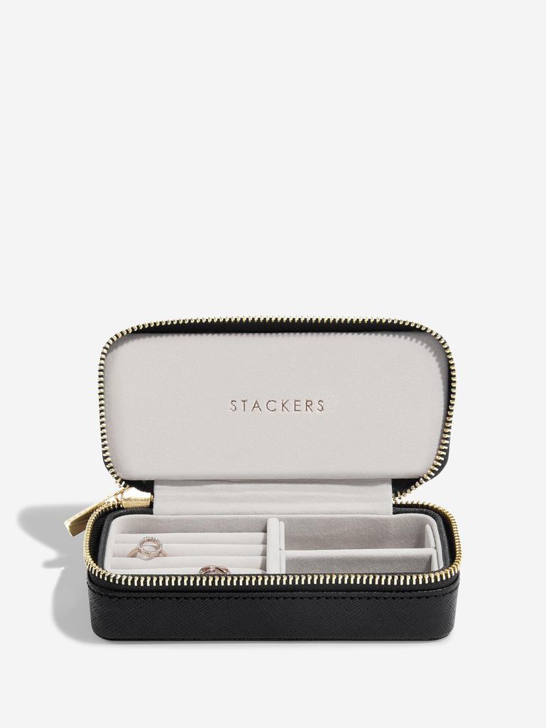 Black Medium Zipped Jewellery Box