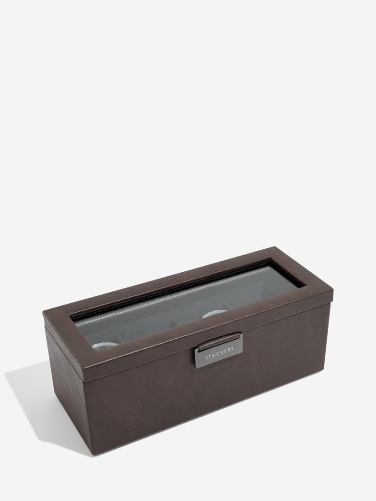Brown 4 Piece Watch Box