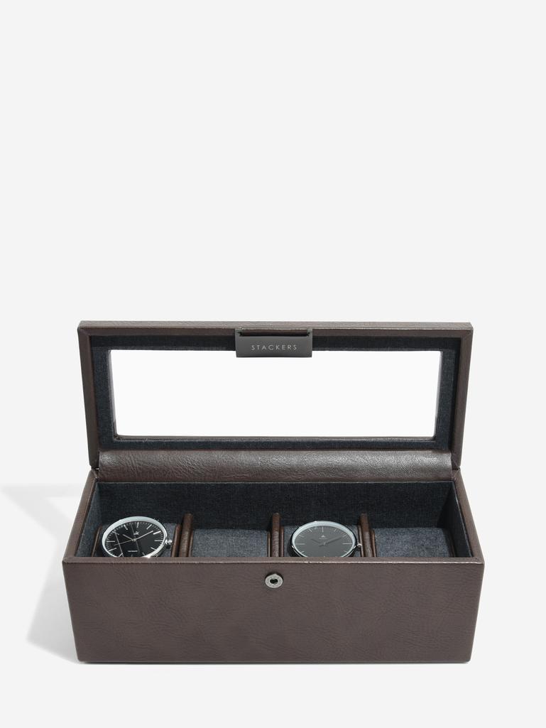 Brown 4 Piece Watch Box