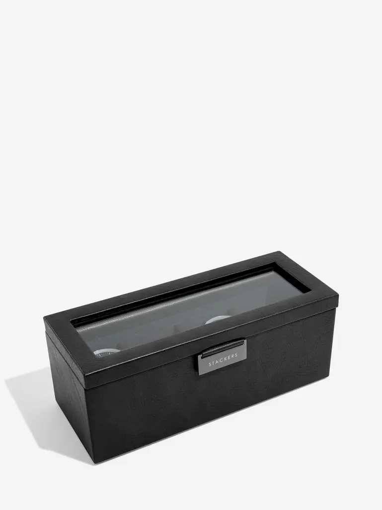 Black 4 Piece Watch Box