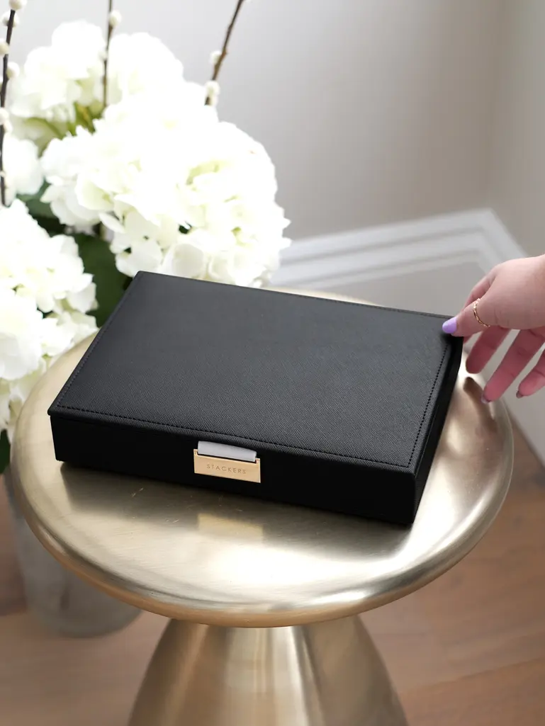 Black Classic Jewellery Box Lid