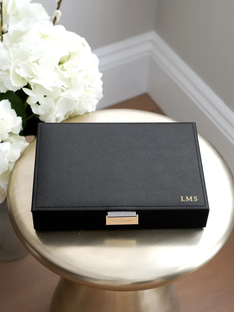 Black Classic Jewellery Box Lid