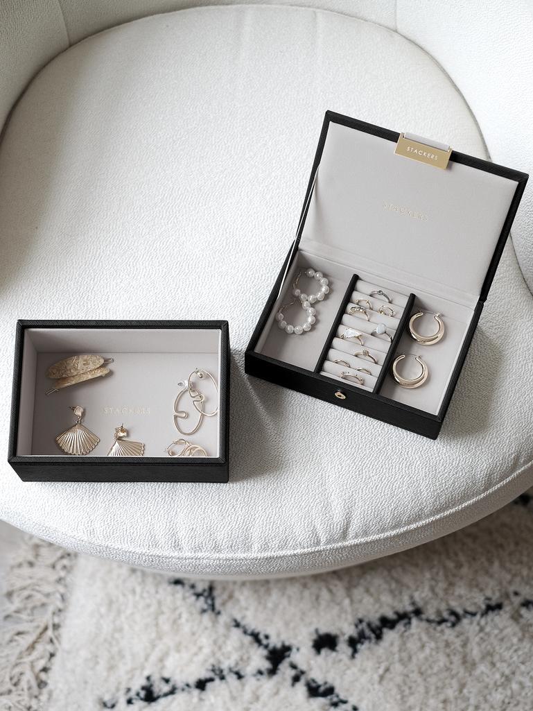 Black Mini Jewellery Box Set of 2