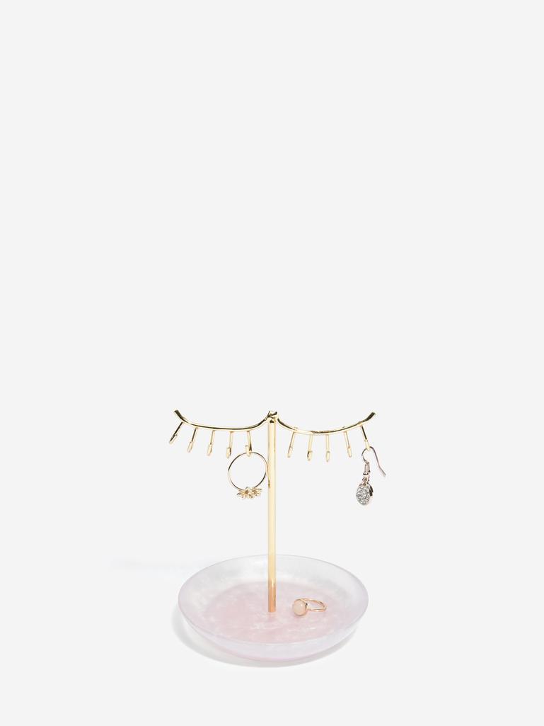 Rose Quartz 10-Hook Eyelash Jewellery Stand