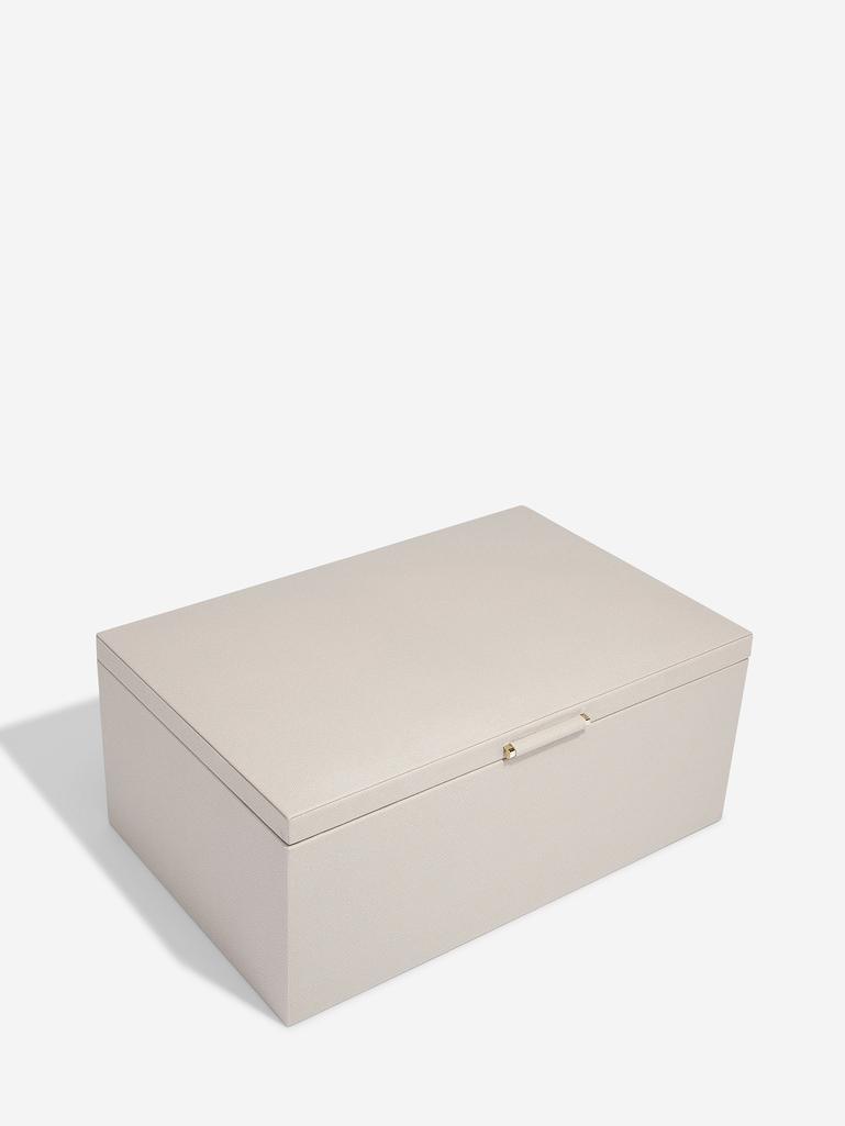 Taupe & Gold Medium Storage Box