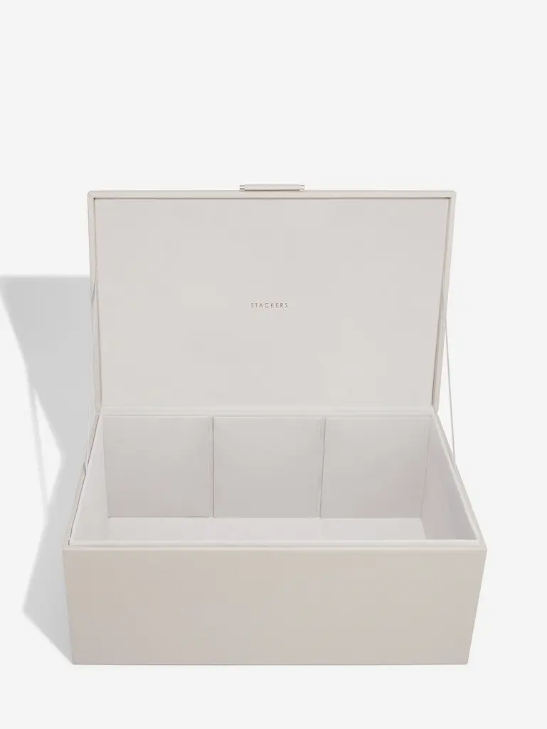 Taupe & Gold Medium Storage Box