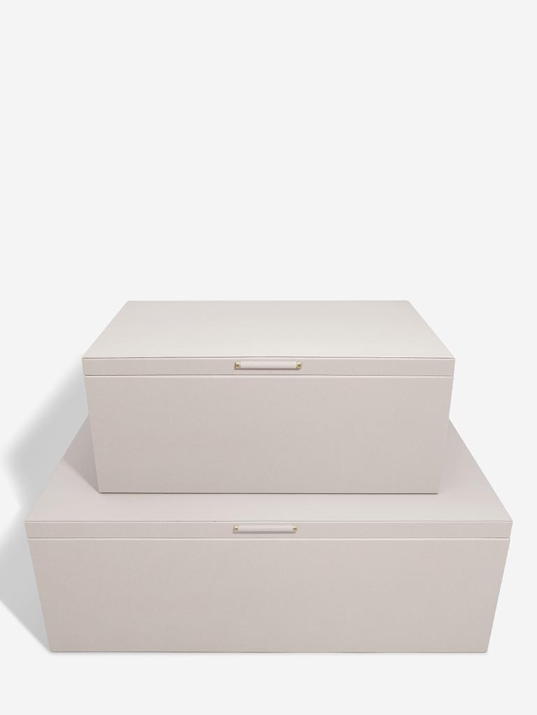 Pudełka do przechowywania Stackers 3 komorowe taupe 2 szt.