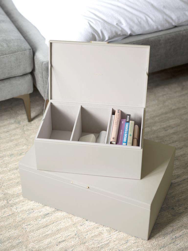 STACKERS SET OF 2 STORAGE BOXES OATMEAL