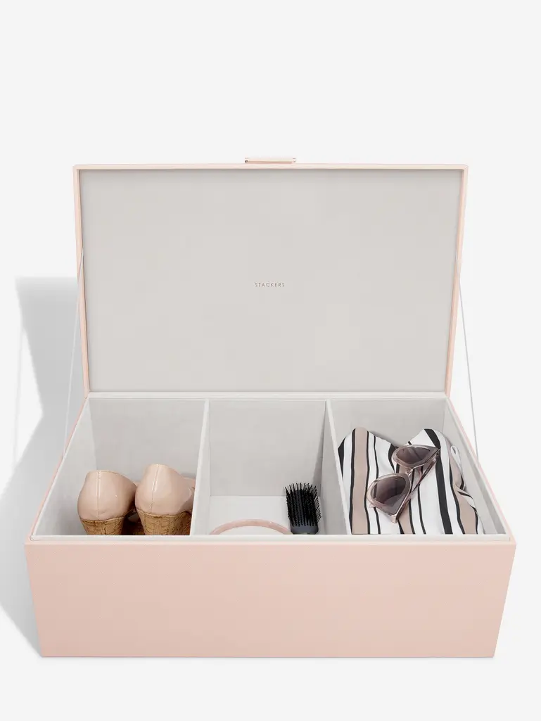 Blush Pink & Gold Set of 2 Storage Boxes