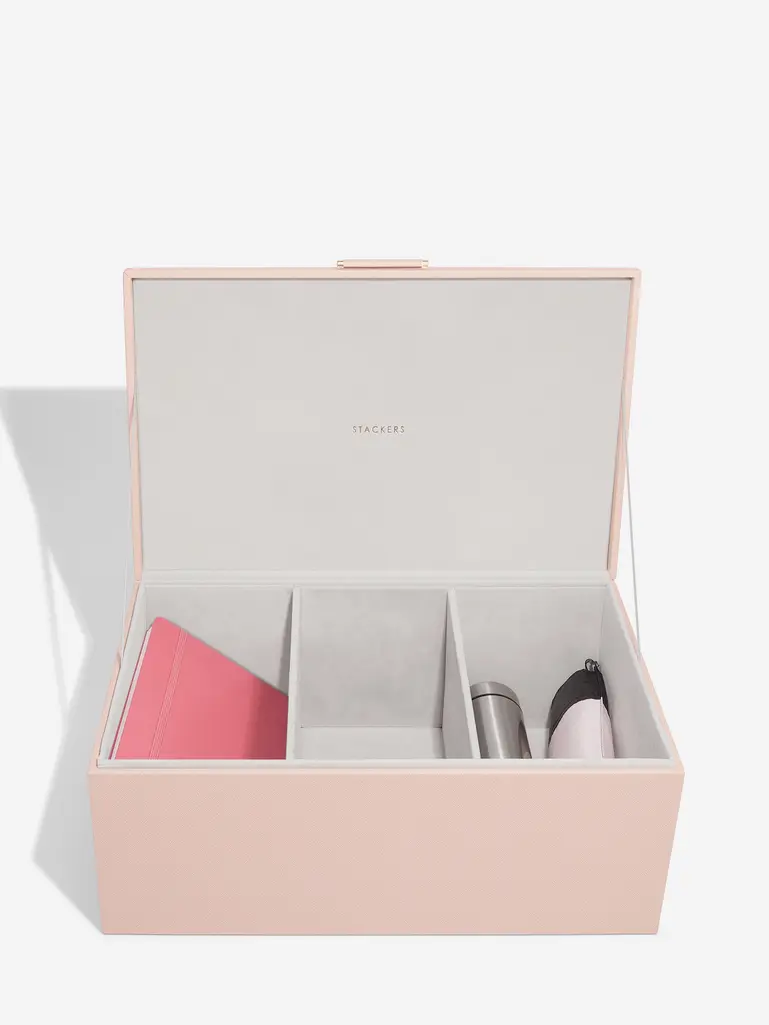 Blush Pink & Gold Set of 2 Storage Boxes