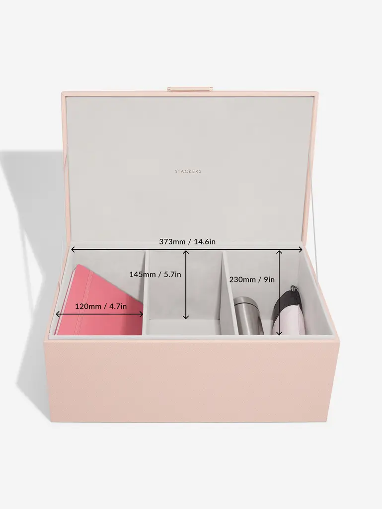 Blush Pink & Gold Set of 2 Storage Boxes