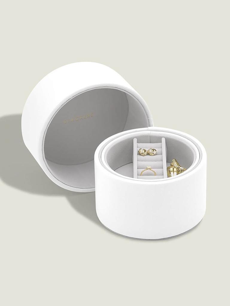 Pebble White Bedside Table Jewellery Box Pod