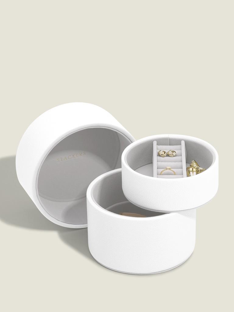 Pebble White Bedside Table Jewellery Box Pod