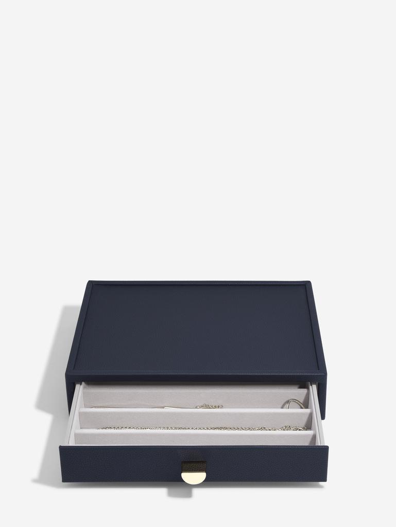Navy Pebble Classic Necklace Drawer Layer