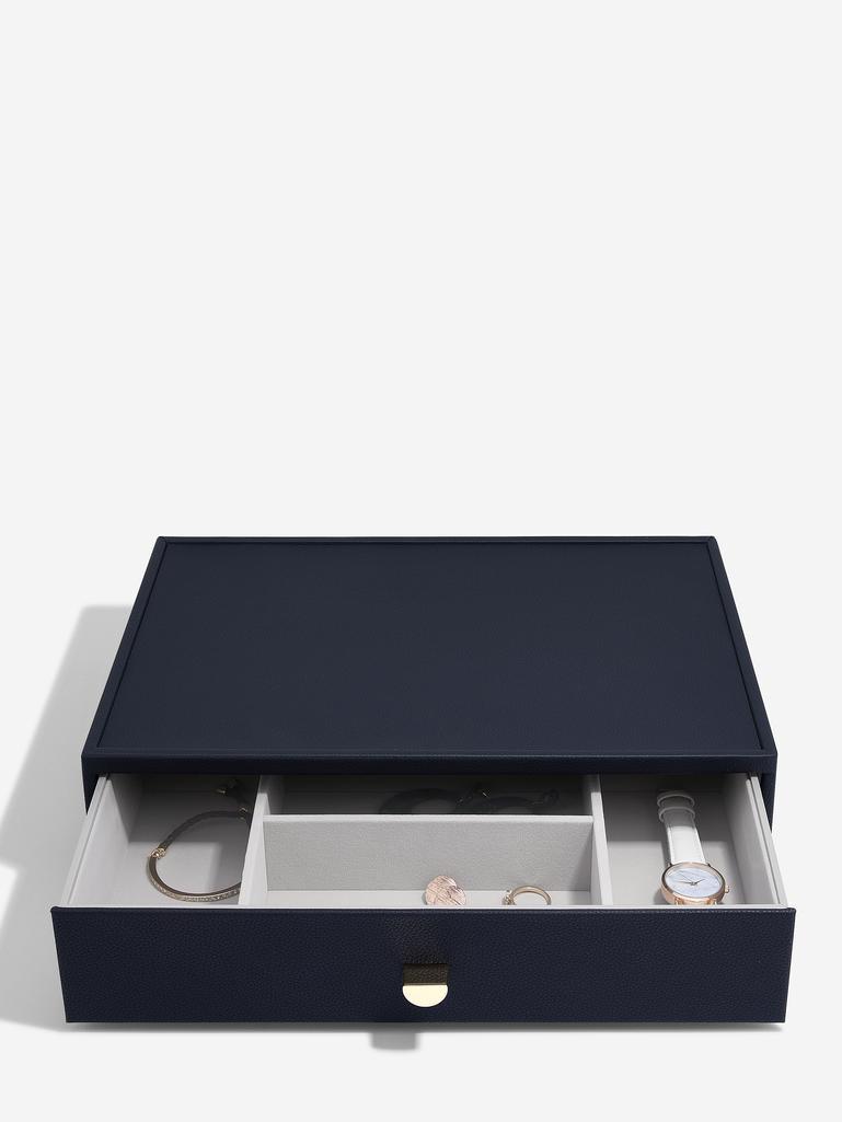 Navy Pebble Supersize Accessory Drawer Layer